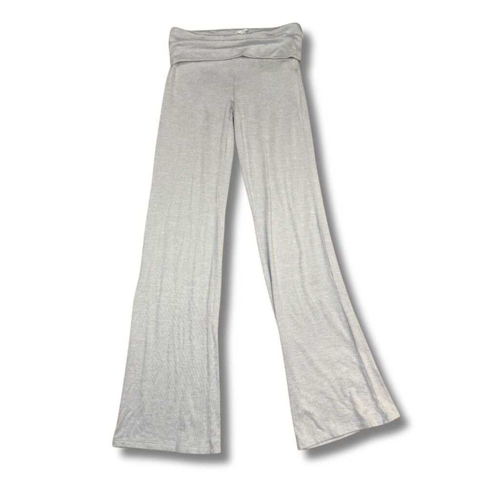 Hollister Fold-over Flare Sleep Pants - Gray, XS
